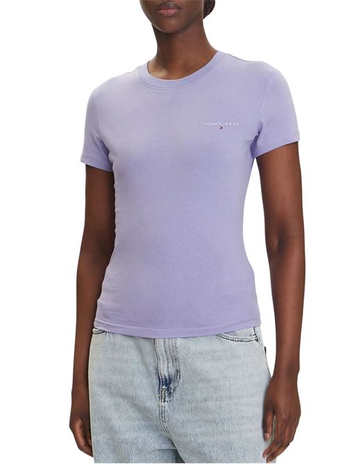 T-shirt viola in cotone Tommy Jeans | DW0DW21164W0E